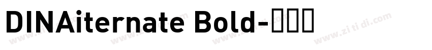 DINAiternate Bold字体转换